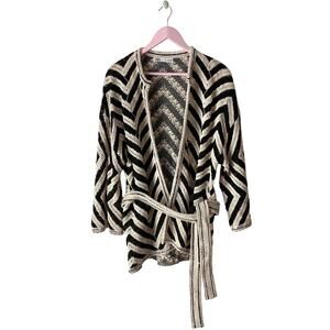 Zara Crochet Chevron Cardigan Size Medium